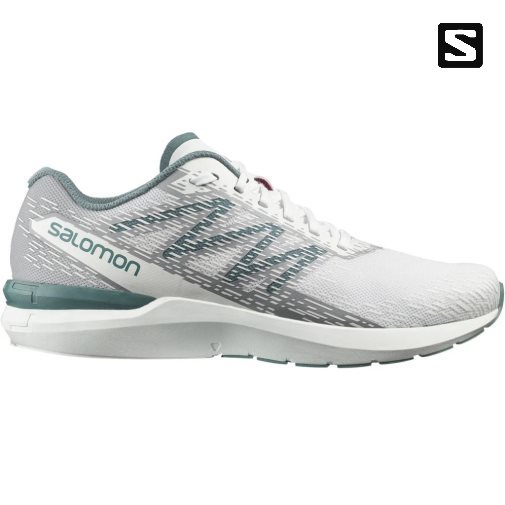 White / Grey Salomon Sonic 5 Balance Men's Running Shoes | PH 46593V